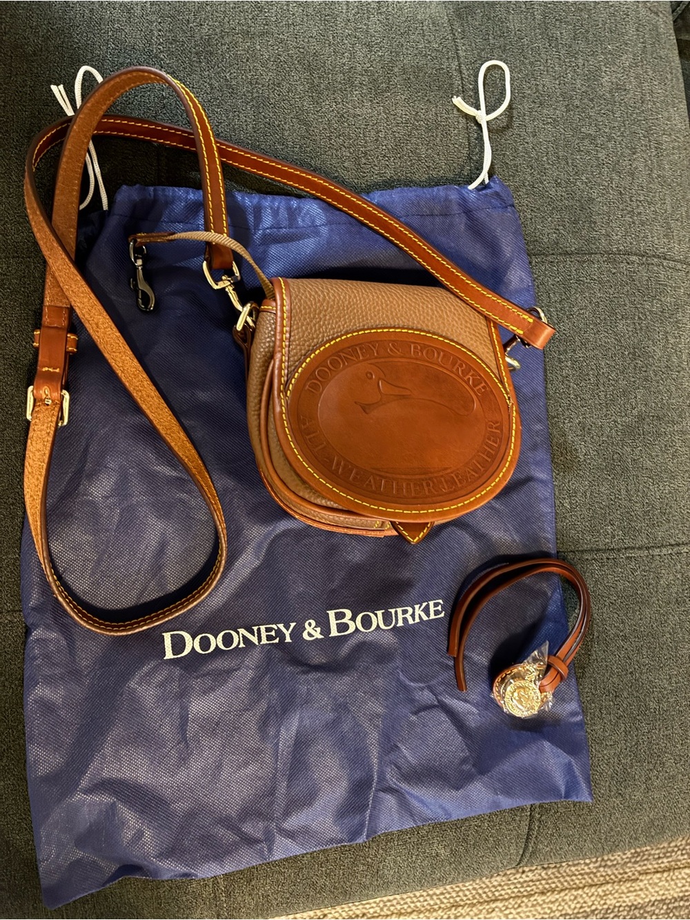 Dooney & Bourke Saddle Brown Pebble Leather Crossbody